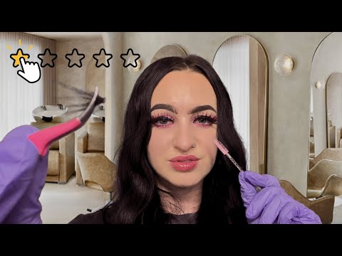 [ASMR] Worst Reviewed Lash Tech Ruins Your Lashes ⭐️ | Soft Spoken