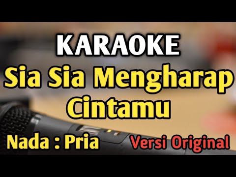 SIA SIA MENGHARAP CINTAMU - KARAOKE || NADA PRIA COWOK || Versi Original || Gustrian Geno