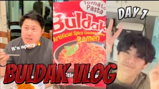 D1 Simps take on "Spicy Buldak Ramen"! Vlog Episode #1