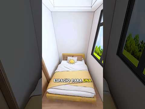 Diseño de dormitorio de 3 metros cuadrados #shorts #diseno