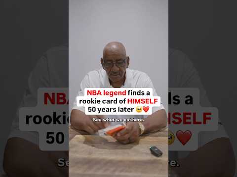 NBA legend finds a rookie card of HIMSELF 50 years later❤️
