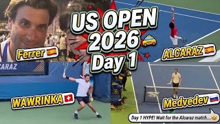 US OPEN 2026 DAY1 (Wawrinka, Alcaraz, Medvedev, Ferrer, Paul, Shapo ... and more!!