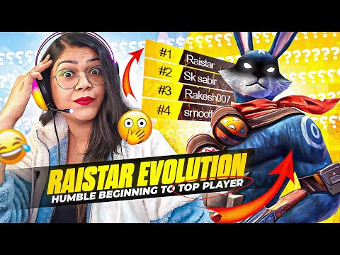 Raistar's Evolution in Free Fire: From Humble Beginnings to Top Player || @RaiStar Garena Free Fire