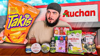 PROVANDO 10 PRODUTOS ESTRANHOS DO AUCHAN