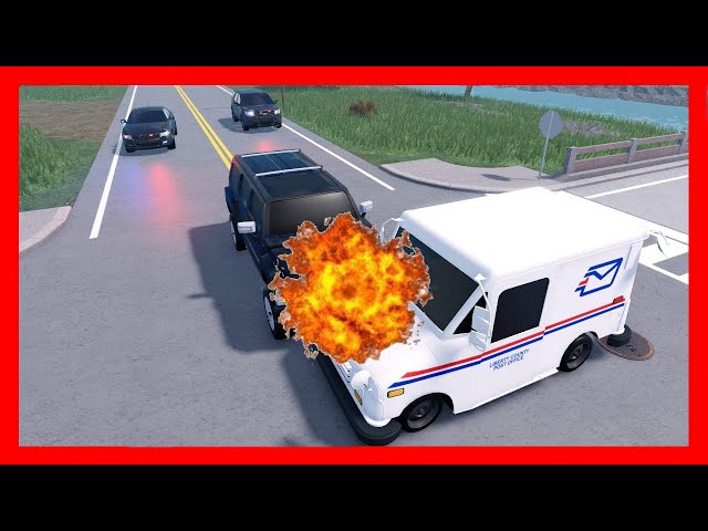 CAR HITS MAIL TRUCK DURING PURSUIT!!