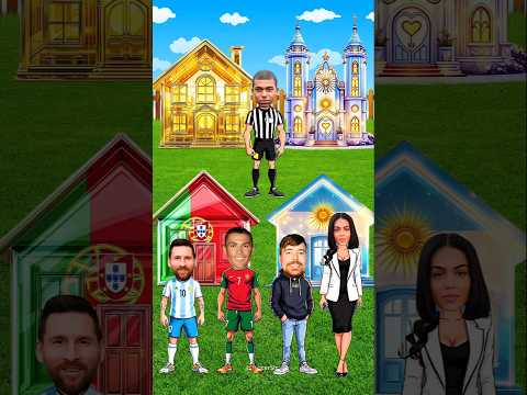Who will get the golden house, Messi or Ronaldo? | Messi Ronaldo Neymar | #football #cr7 #shorts