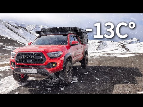 SNOWY -13C° CANYON in SEPTEMBER?? 😱 7-day Car Camping Trip to the GOBI DESERT Ep.1