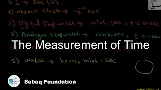 The Measurement of Time