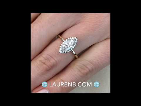 .80 ct Marquise Diamond Two-Tone Halo