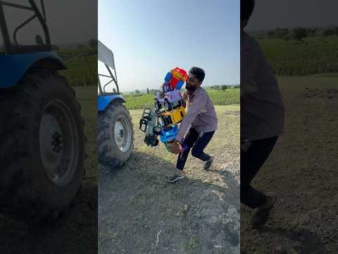Thar,jeep,truck,car,jumbo truck damaged by real tractor