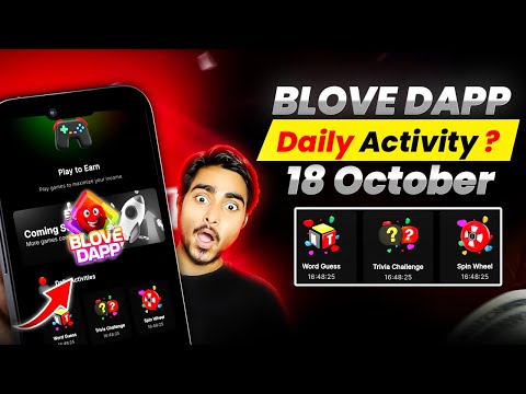 Blove Dapp Daily Activity Today ? Word guess code & Trivia challenge answer ? 18th October