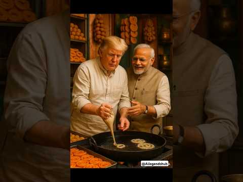 Trump & Modi Ji Make Jalebi Together at a Sweet Shop in Varanasi! 🍯🇮🇳