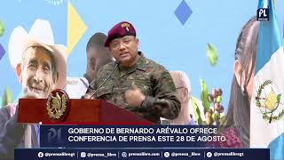 Gobierno de Bernardo Arévalo brinda conferencia de prensa este jueves 28 de agosto