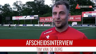 Screenshot van video Tim van de Berg: "Mooi om af te sluiten met een persoonlijke prijs" | Afscheidsinterview