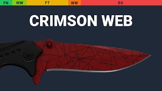 Nomad Knife Crimson Web Wear Preview