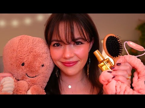 ASMR Getting You Ready For Bed & Tucking You In ✨ (hair care, skincare, pampering layered sounds)