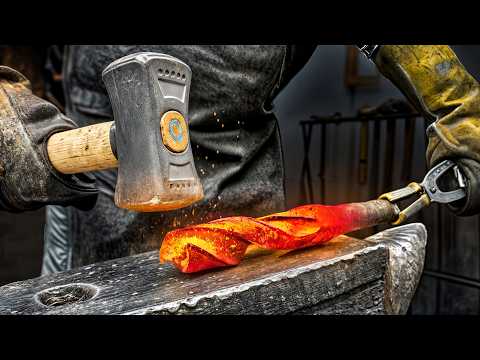 Extreme Forging: Creating a Long, Razor-Sharp Knife from a Drill Bit!