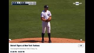 Sean Boyle, RHP Yankees , first MLB spring training game 03/20/22