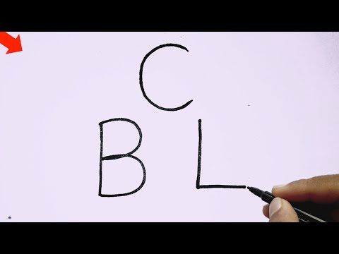 How To Turn Letter CbL Into Dog Drawing Pictures l Step By Step l Easy Drawing l Dog Drawing Art