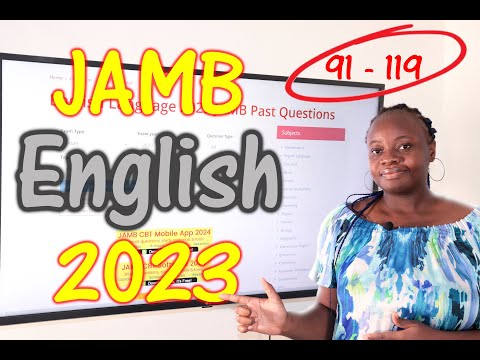 JAMB CBT English 2023 Past Questions 91 - 119