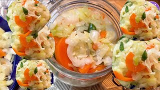 ခေါက်ဆွဲကြော်နှင့်တွဲစားရန် Cabbage pickle