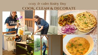 Calm Rainy Day - Cook, Clean & Decorate - Whole wheat stuffed Kulche & Chole - Style dining table