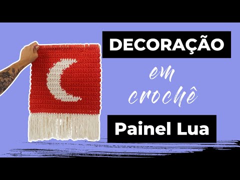 DECORAÇÂO EM CROCHÊ: Painel Lua