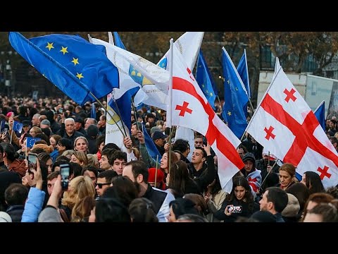 YouTube video thumbnail: Georgia's Visa-Free Regime With EU at Risk Over 'Backsliding' Concerns