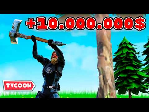 PASO de VAGABUNDO a MILLONARIO en FORTNITE - SIMULADOR de LEÑADOR