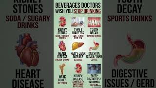 🚨 BEVERAGES DOCTORS WISH YOU STOP DRINKING  9 Drinks Making You SICK!  #healthtips #health  #shorts