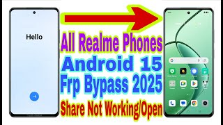 All Realme Frp Bypass Android 15/Share Not Working | New Trick 2025 | Reset Frp Lock 100% Working