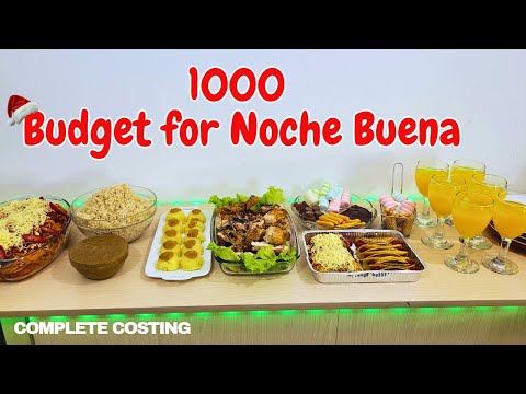 1000 BUDGET FOR NOCHE BUENA | COMPLETE COSTING | Tipid Tips atbp