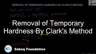 Removal of Temporary Hardness By Clarks Method