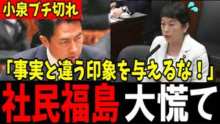 【衝撃の発言】勝手に印象操作するなよ！社民党のズレた主張に小泉進次郎の説明が的確すぎた結果…