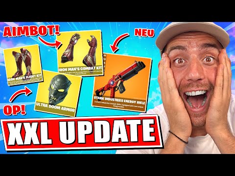 AIMBOT WAFFE, NEUE MYTHICS & IRONMAN ITEMS!😱- XXL FORTNITE UPDATE!