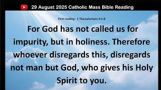 Friday 29 August  August 2025 Catholic Mass Bible Reading