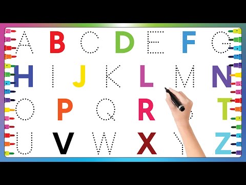 Learn to write the Alphabet from a to z | colouring ABCs line tracing #abcdsong #abcd #abcsong