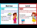 Borrowing and Lending Verbs
