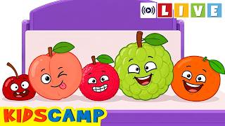 LIVE | Five Little Fruits On The Shelf | KidsCamp Songs