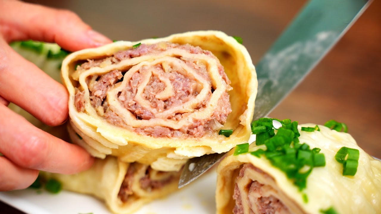 Ханум - это ленивые ПЕЛЬМЕНИ или МАНТЫ! Очень вкусный рулет с фаршем на пару