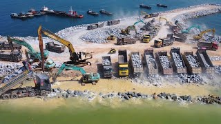 Đường Vượt Biển Hà Tiên Hôm Nay Sau mấy ngày chiều ngang đã lấn ra được quá nhiều hơn mong đợi