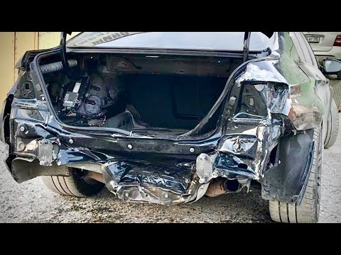 🫨 «ТАК ЕЩЁ НЕ ЧИНИЛ НИКТО, СИЛЬНО ЗАМЯТОЕ ВЕДРО!!!» BMW M5 f10. КУЗОВНОЙ РЕМОНТ. РИХТОВКА КУЗОВА.