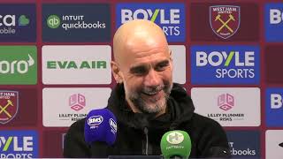 HAALAND INJURY? Hopefully his WIFE is happy | Pep Guardiola Press Conference | West Ham 1-1 Man City