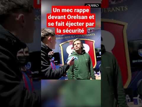 Un mec rappe devant Orelsan et se fait éjecter par la sécurité 😂 Rappeur : gw_record #orelsan