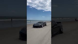 Watch the full video on my page to see how I got my Corvette on the beach‼️#static #corvette #notai