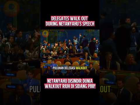 WALKOUT MASSAL DI PBB: NETANYAHU DITINGGAL DELEGASI! #short #shortvideo #shorts #news