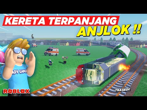 ANTAR PAKET GERBONG KERETA API TERPANJANG MALAH TRAGEDI ANJLOK !! ROLEPLAY GAME KAI - Roblox