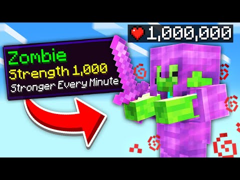 Minecraft, But Mobs Get Stronger Every Minute...