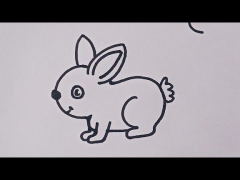 Rabbit drawing / Little Rabbit drawing easy step by step / cute animal drawing