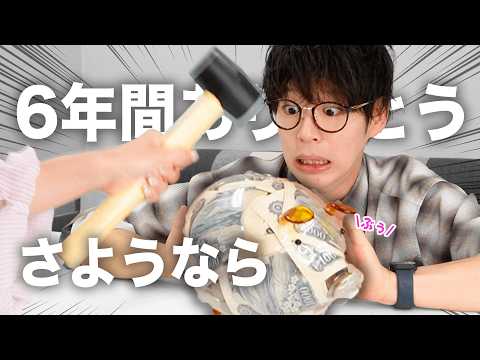 社長が6年間貯めた貯金箱をぶっ壊した合計金額がヤバすぎたw#日本一怒らない社長 #貯金